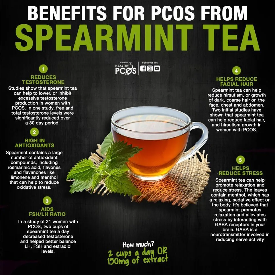 Incorporate spearmint tea into your diet.